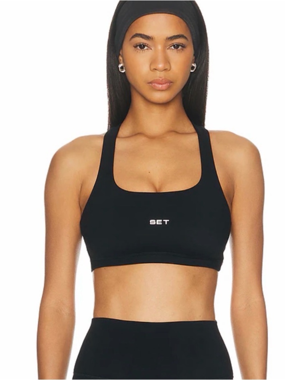 SET active Women's Black Sport Bralette